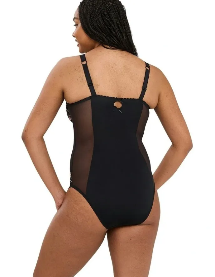 Sans Complexe Arum Cabaret Underwired Lace Bodysuit in Black