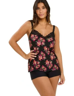 Sans Complexe Oriane Microfibre Pyjama Camisole With Lace in Black