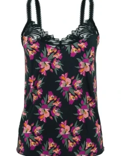 Sans Complexe Oriane Microfibre Pyjama Camisole With Lace in Black