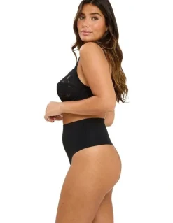 Sans Complexe Perfect Touch High Waist Shaping Thong in Black