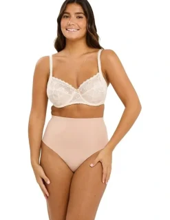 Sans Complexe Perfect Touch High Waist Shaping Thong in Beige