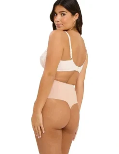 Sans Complexe Perfect Touch High Waist Shaping Thong in Beige