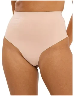 Sans Complexe Perfect Touch High Waist Shaping Thong in Beige