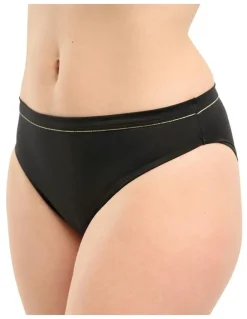 Sans Complexe Speekaboo Shape Slimming Mid-Rise Bikini Bottom in Black
