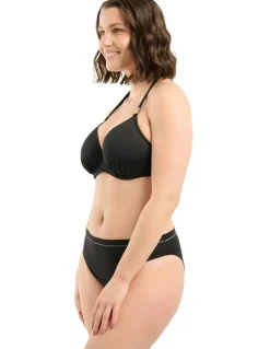 Sans Complexe Speekaboo Shape Slimming Mid-Rise Bikini Bottom in Black