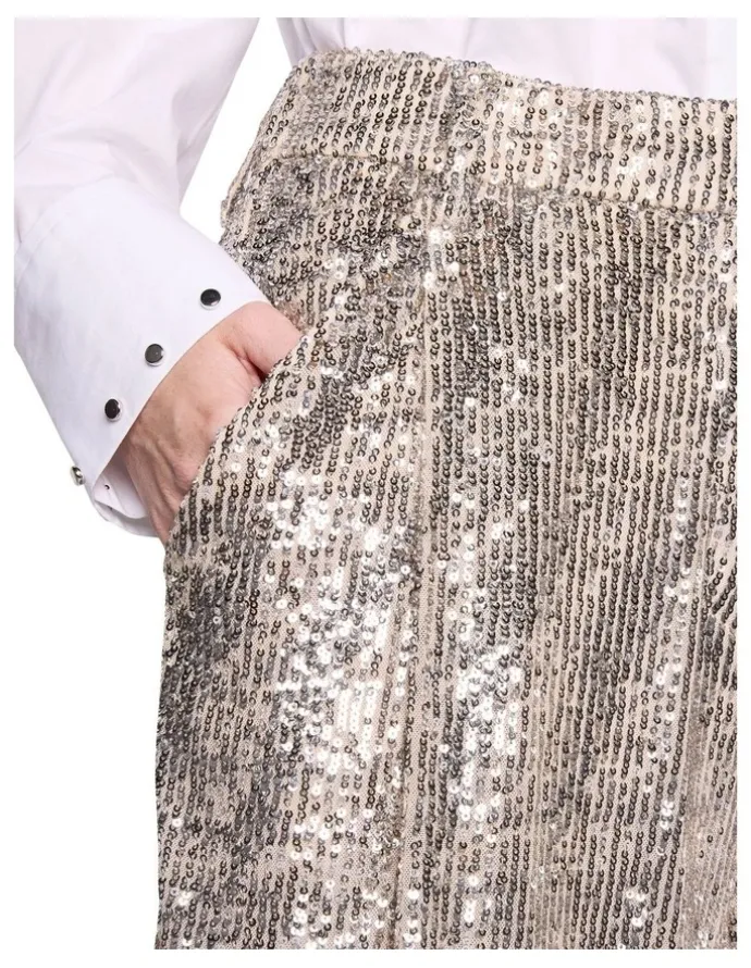 Sass & Bide Silver Mirror Short in Silver