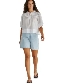 Sass Sabine Denim Shorts in Blue