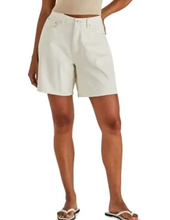 Sass Sabine Denim Shorts in Parchment Wash