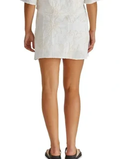 Sass Shay Mini Skirt in Cream