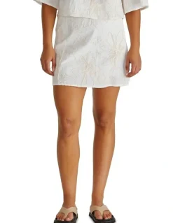 Sass Shay Mini Skirt in Cream