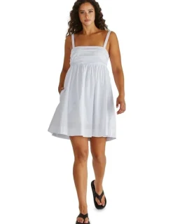 Sass Laurie Empire Line Mini Dress in White