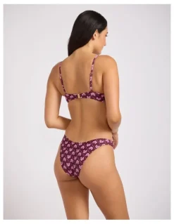 Seafolly Batik Bloom Bralette - Dark Burgundy
