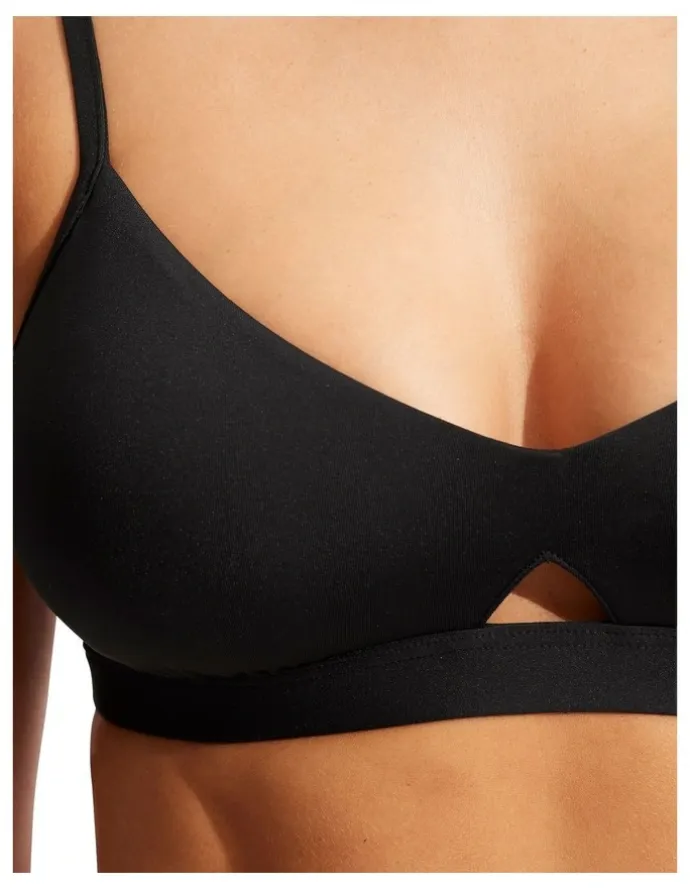 Seafolly Collective Hybrid Bralette Bikini Top in Black
