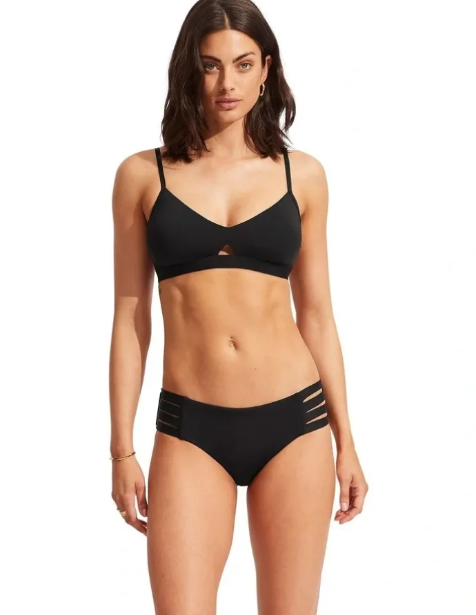 Seafolly Collective Hybrid Bralette Bikini Top in Black