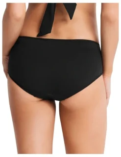 Seafolly Gathered Front Retro Bikini Bottom in Black
