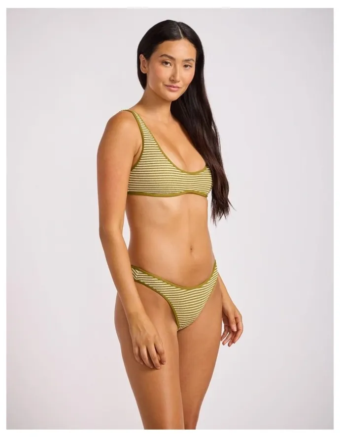 Seafolly Horizons High Cut Pant in Guacamole