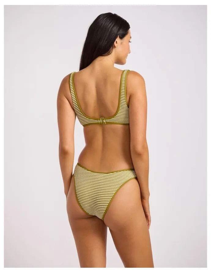 Seafolly Horizons High Cut Pant in Guacamole