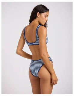 Seafolly Horizons Scoop Neck Bikini Top in Marine