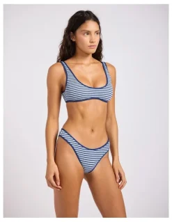 Seafolly Horizons Scoop Neck Bikini Top in Marine