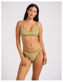 Seafolly Horizons Scoop Neck Bikini Top in Guacamole