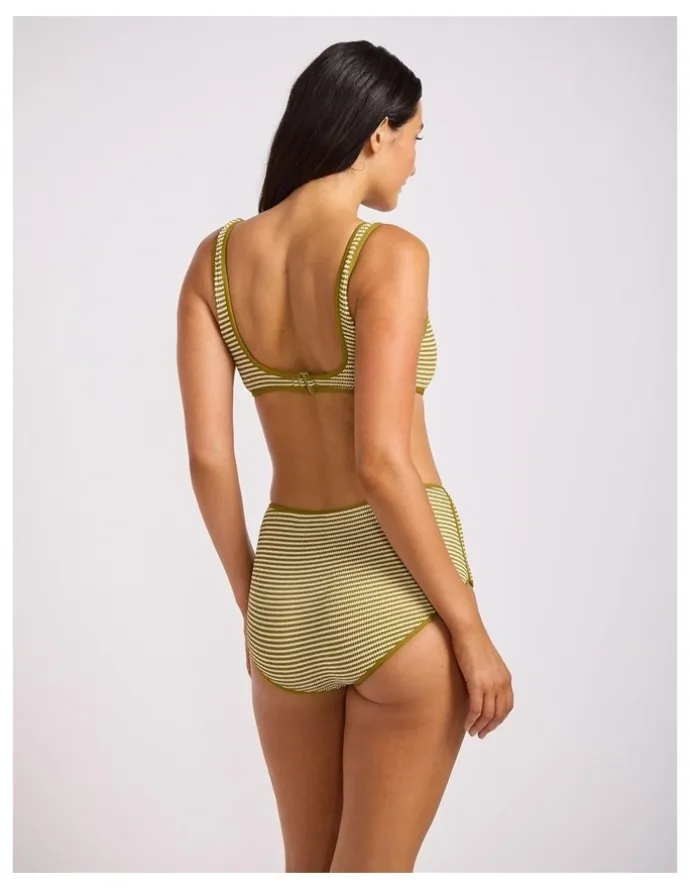 Seafolly Horizons Scoop Neck Bikini Top in Guacamole