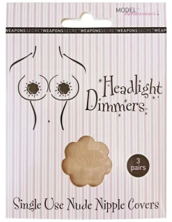 Secret Weapons Headlight Dimmers Single Use Nude Nipple Covers 3 Pair