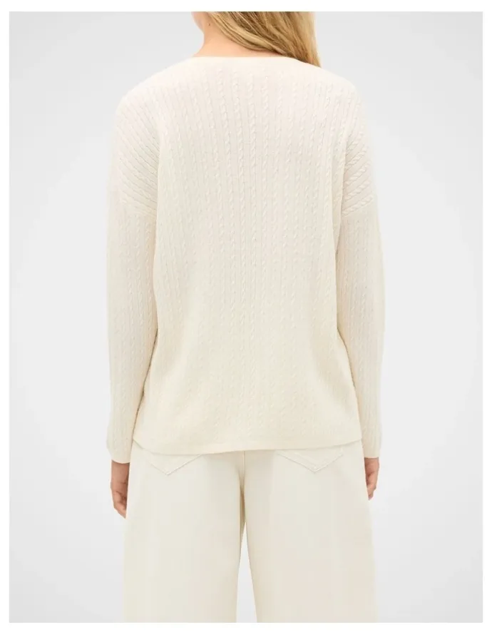 Seed Heritage Australian Merino V Neck Cable Knit