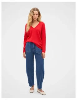 Seed Heritage Australian Merino V Neck Cable Knit