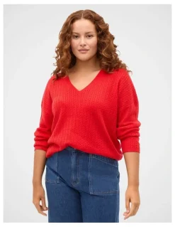 Seed Heritage Australian Merino V Neck Cable Knit