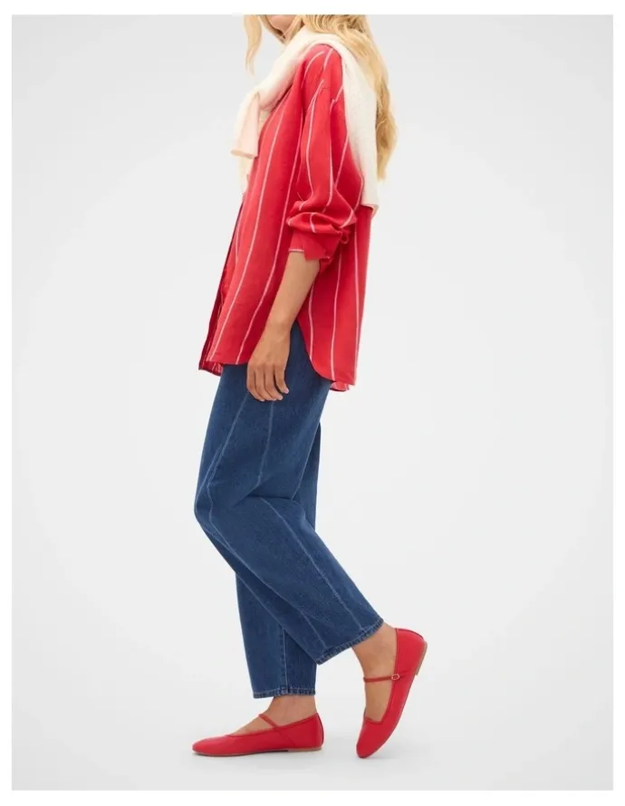 Seed Heritage Ciara Ballet Flat in Chilli Red