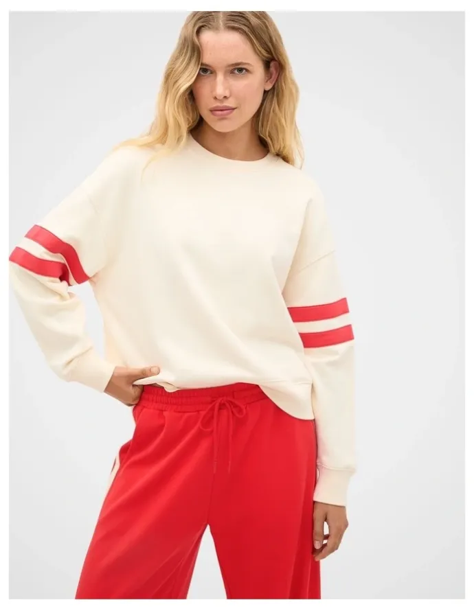 Seed Heritage Contrast Detail Crew Neck Sweat