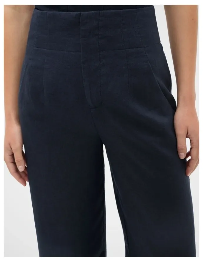 Seed Heritage Core Linen Waisted Pant in Twilight Blue