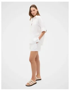 Seed Heritage Core Linen High Rise Short