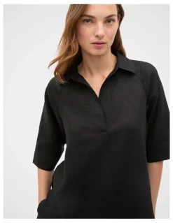 Seed Heritage Core Linen Half Placket Popover