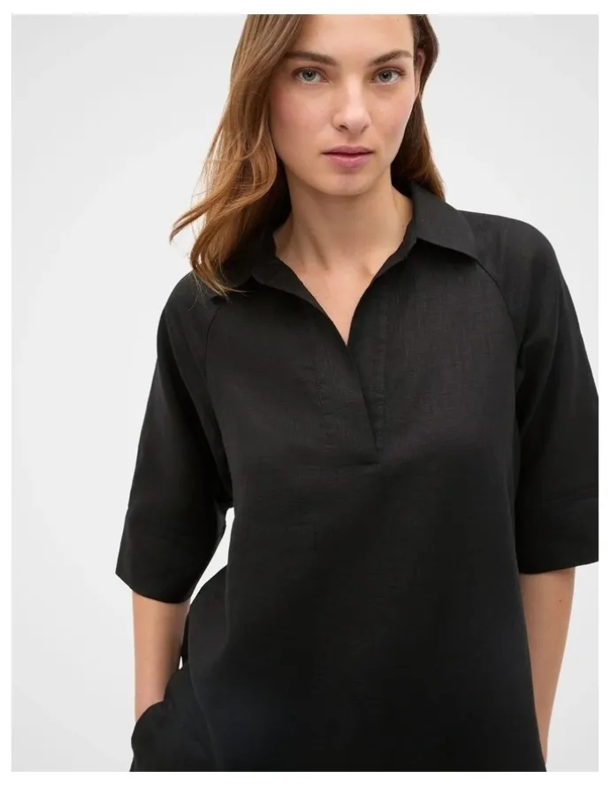 Seed Heritage Core Linen Half Placket Popover