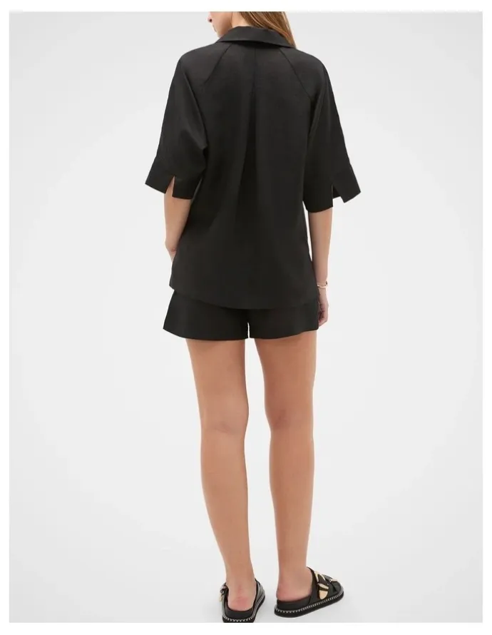 Seed Heritage Core Linen Half Placket Popover