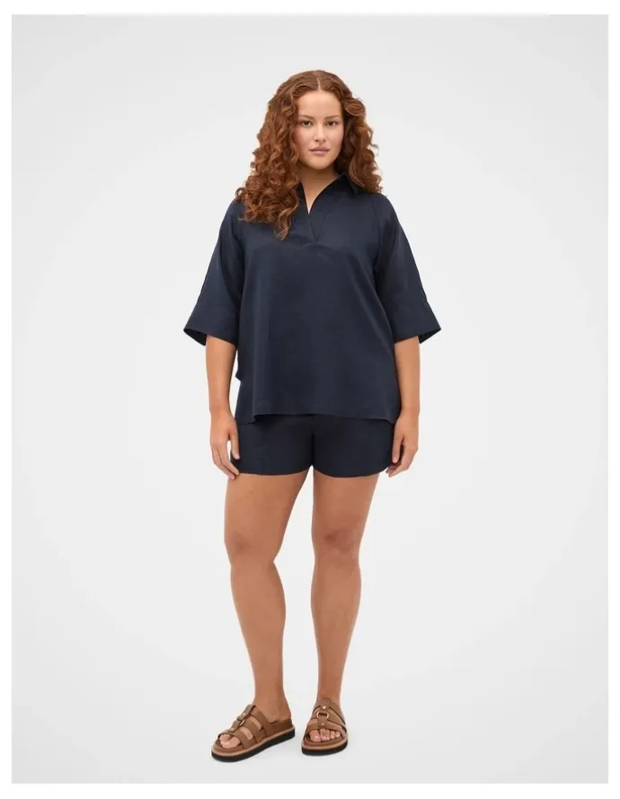 Seed Heritage Core Linen Half Placket Popover