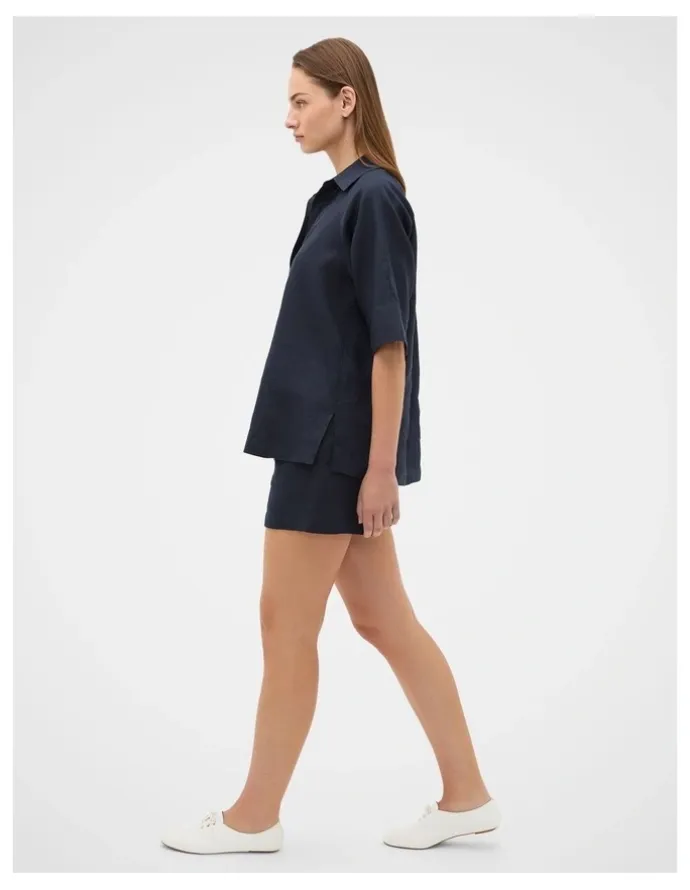 Seed Heritage Core Linen Half Placket Popover