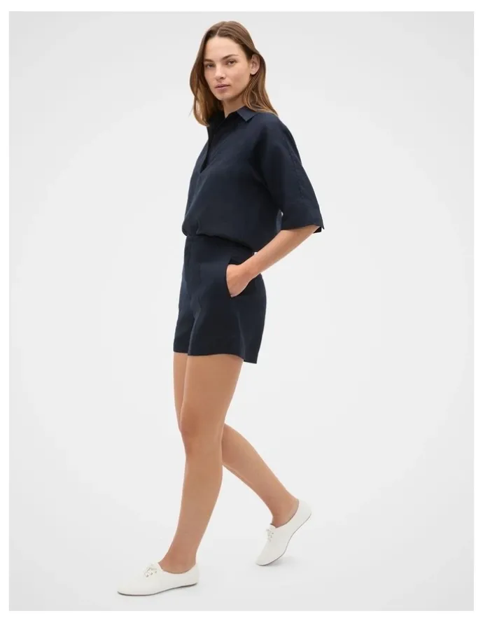 Seed Heritage Core Linen High Rise Short