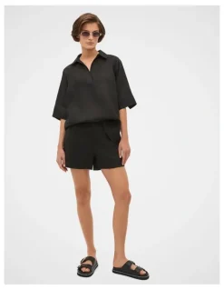 Seed Heritage Core Linen High Rise Short