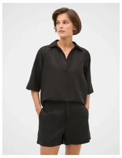 Seed Heritage Core Linen High Rise Short