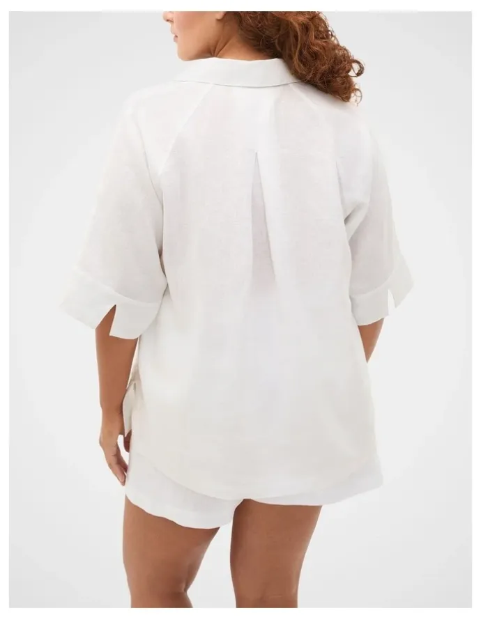 Seed Heritage Core Linen Half Placket Popover