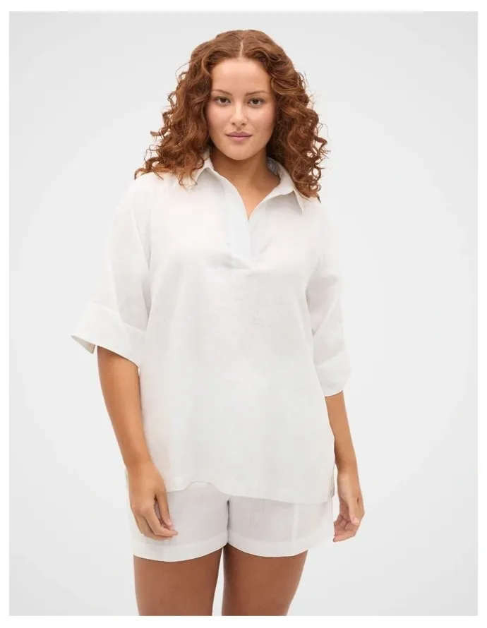 Seed Heritage Core Linen Half Placket Popover
