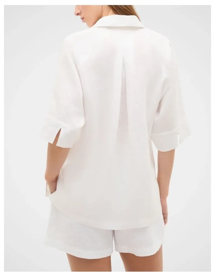 Seed Heritage Core Linen Half Placket Popover