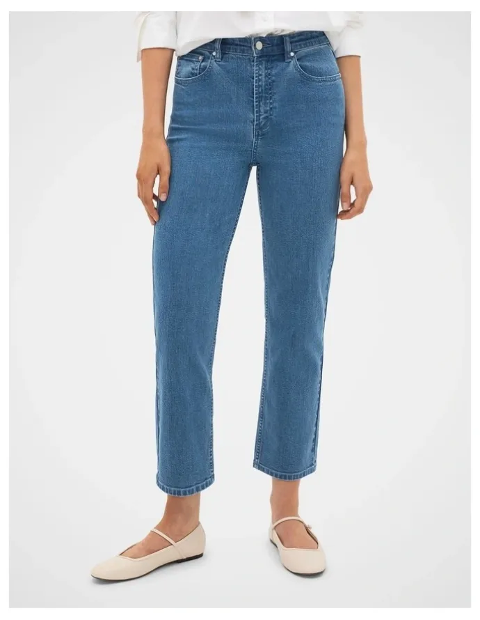 Seed Heritage Core Straight Leg Stretch Jeans in Blue