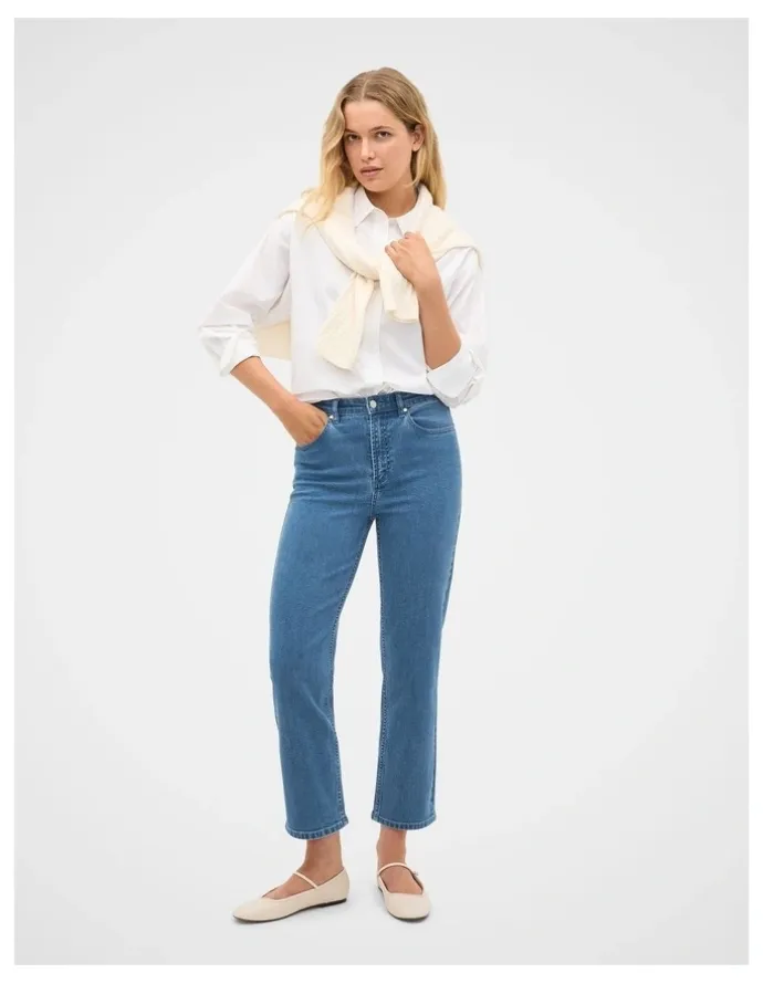 Seed Heritage Core Straight Leg Stretch Jeans in Blue