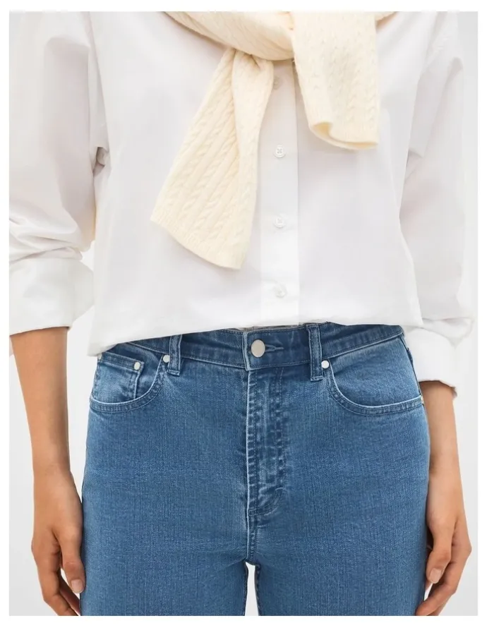 Seed Heritage Core Straight Leg Stretch Jeans in Blue