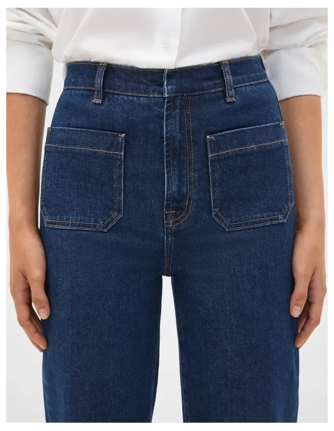 Seed Heritage Core Wide Leg Pocket Jean in Neptune Wash