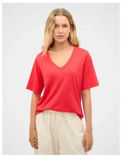 Seed Heritage Cotton V Neck Relaxed Tee