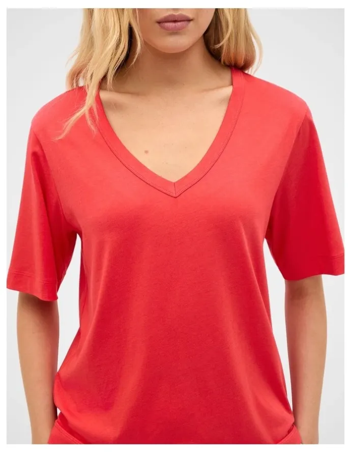 Seed Heritage Cotton V Neck Relaxed Tee